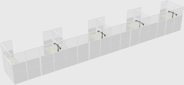 U-shaped cubicle