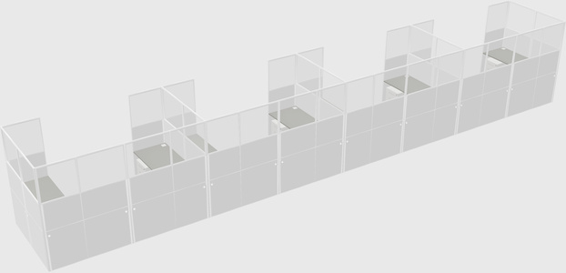 U-shaped cubicle