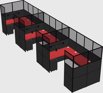 U-shaped cubicle