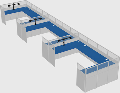 U-shaped cubicle