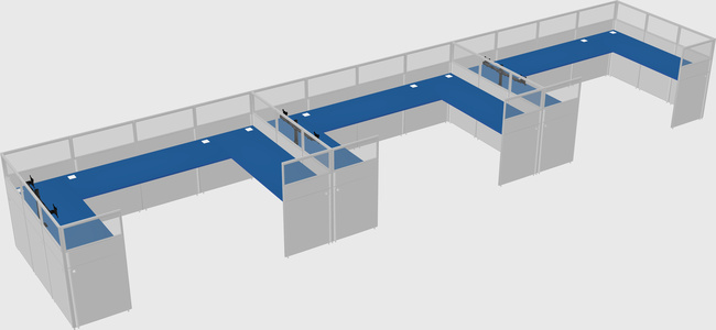 U-shaped cubicle