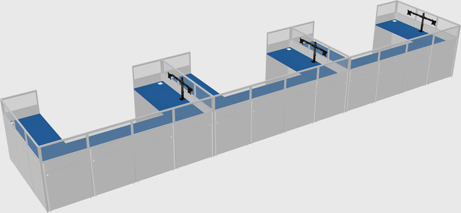 U-shaped cubicle