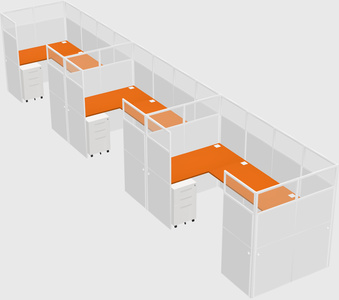 U-shaped cubicle