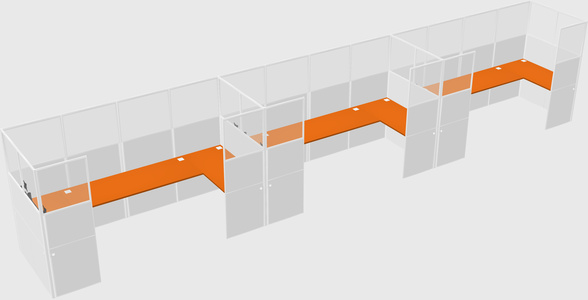 U-shaped cubicle