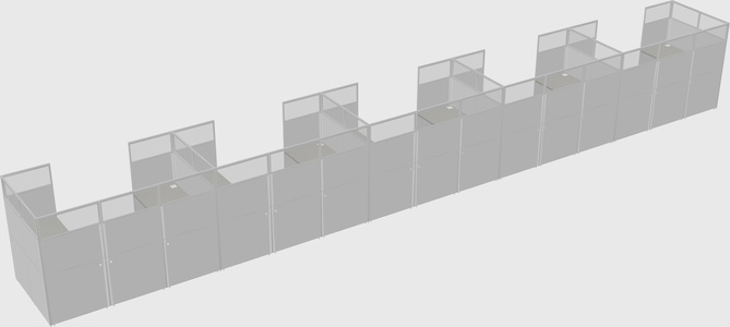 U-shaped cubicle
