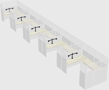 U-shaped cubicle