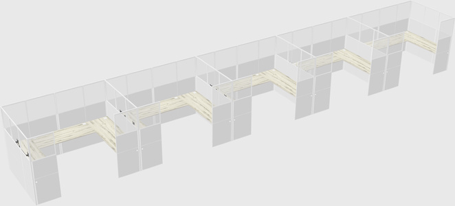U-shaped cubicle