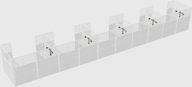 U-shaped cubicle