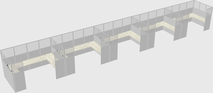 U-shaped cubicle