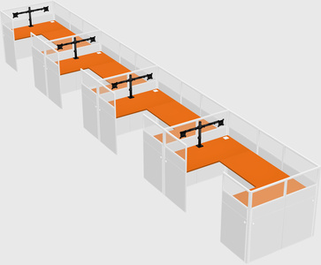 U-shaped cubicle