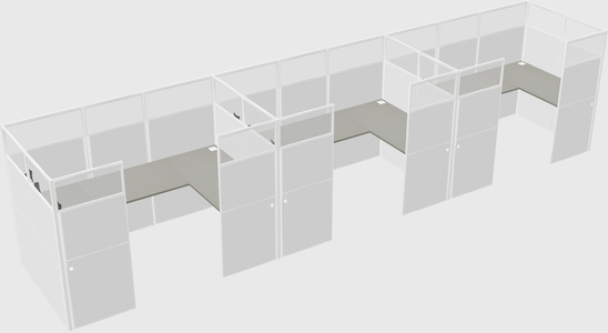 U-shaped cubicle