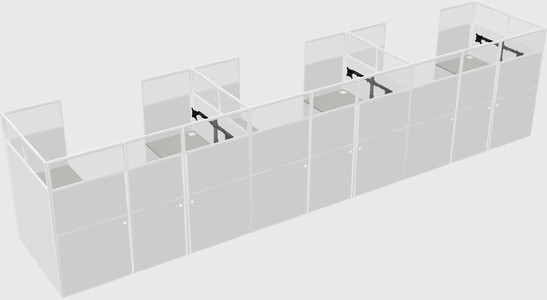 U-shaped cubicle