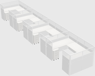 U-shaped cubicle
