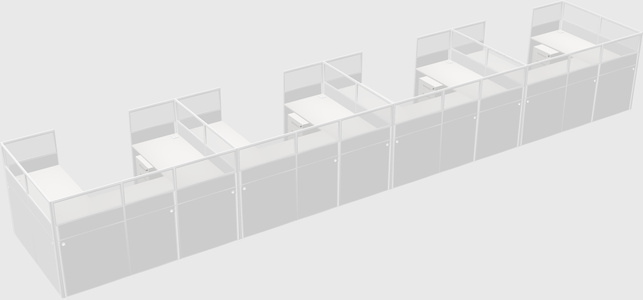 U-shaped cubicle