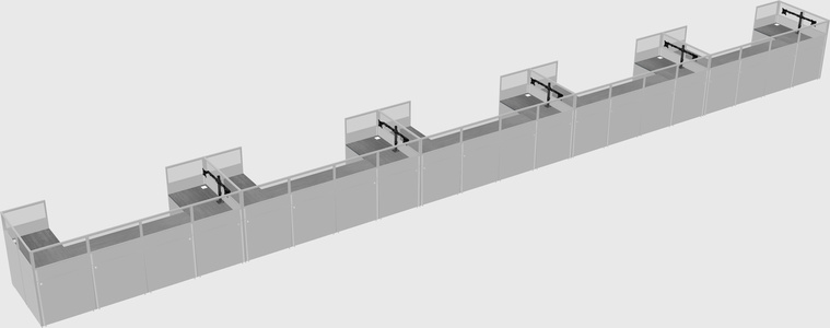U-shaped cubicle