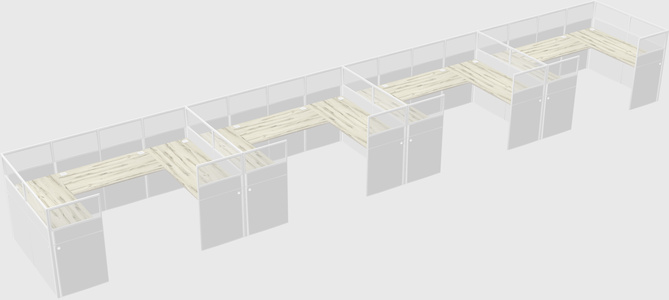 U-shaped cubicle