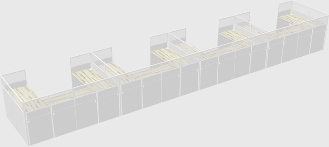 U-shaped cubicle