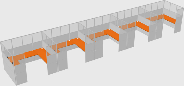 U-shaped cubicle
