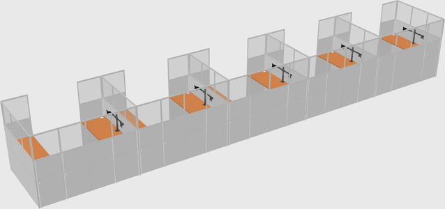 U-shaped cubicle