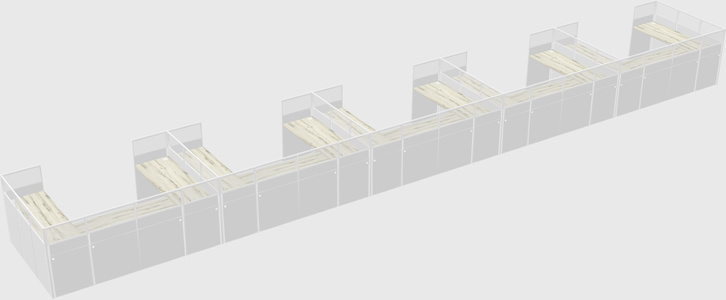 Cabine en u