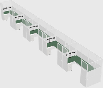 U-shaped cubicle