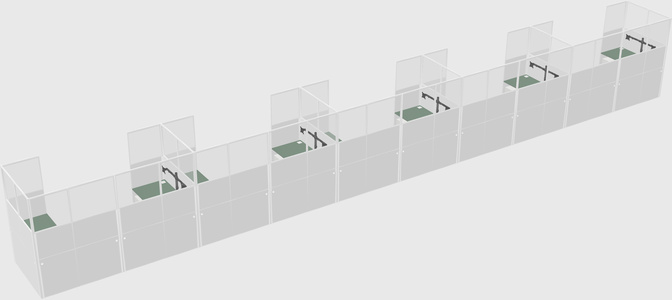 U-shaped cubicle