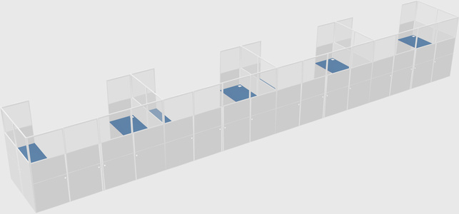 U-shaped cubicle