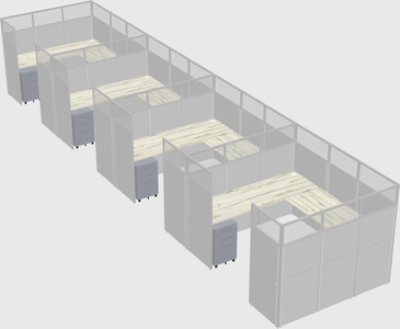 U-shaped cubicle