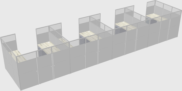 U-shaped cubicle