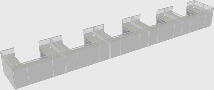 U-shaped cubicle
