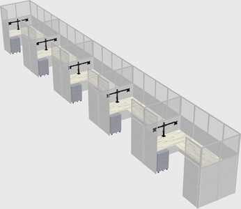 U-shaped cubicle