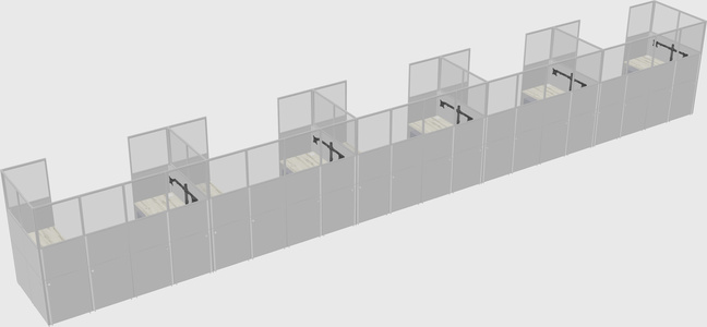U-shaped cubicle