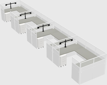 U-shaped cubicle