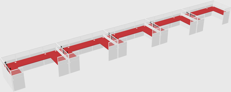 U-shaped cubicle