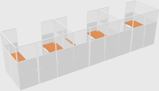 U-shaped cubicle