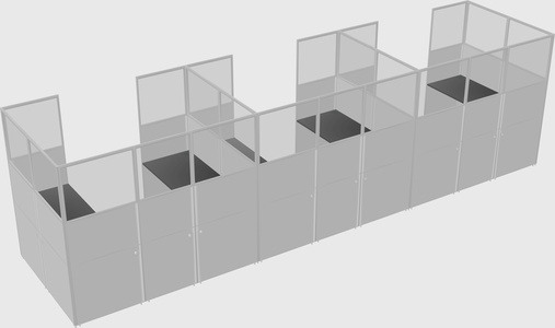 U-shaped cubicle