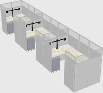 U-shaped cubicle