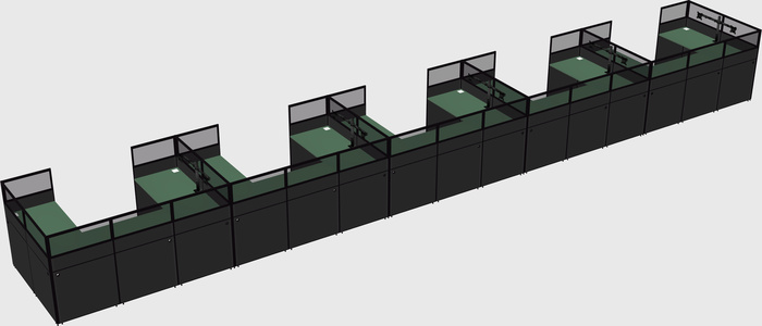 U-shaped cubicle