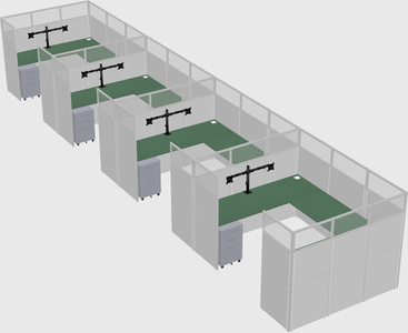 U-shaped cubicle