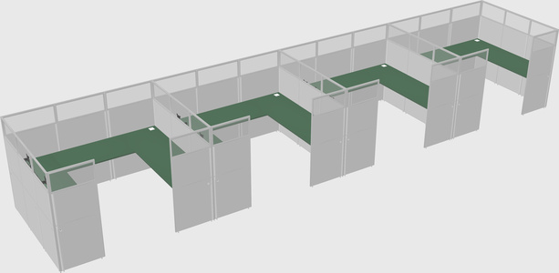 U-shaped cubicle