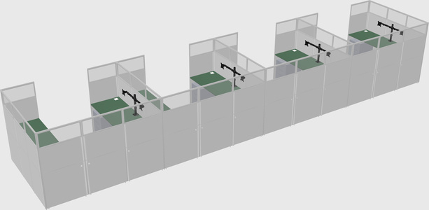 U-shaped cubicle