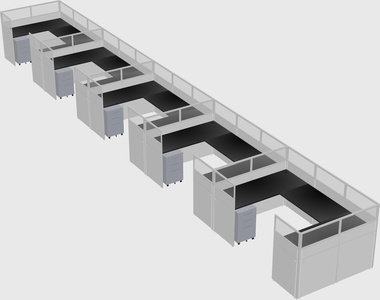 U-shaped cubicle