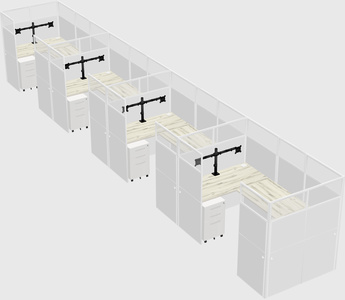 U-shaped cubicle