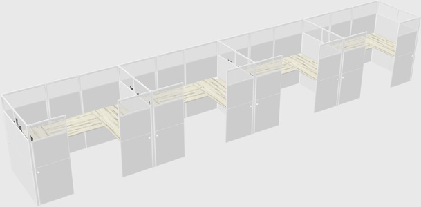 U-shaped cubicle