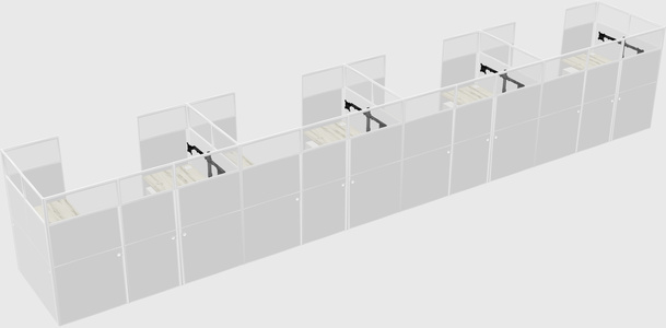U-shaped cubicle