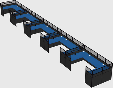 U-shaped cubicle