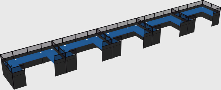 U-shaped cubicle