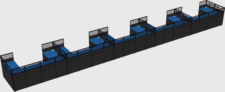 U-shaped cubicle