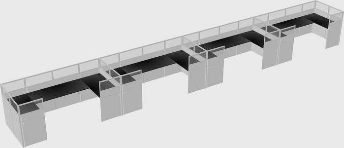 U-shaped cubicle