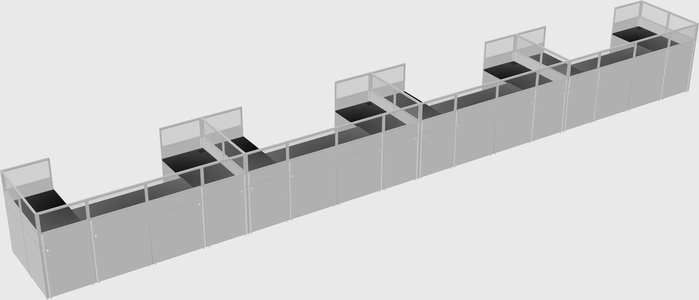 U-shaped cubicle